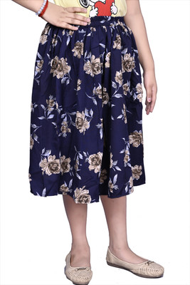 TishuMishu Floral Print Girls Pleated Multicolor Skirt