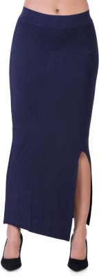 Laasa Sports Solid Women Straight Blue Skirt