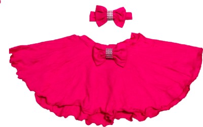 Dwitiya Enterprises Baby Girls Party(Festive) Skirt Hairband(pink)