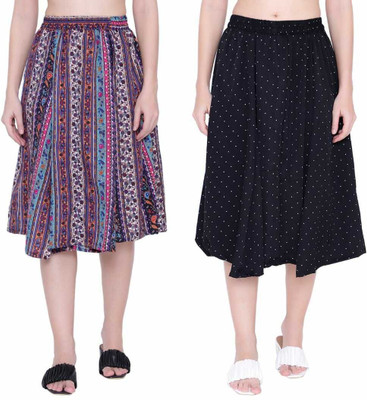 Manat Diva Printed Women A-line Multicolor Skirt