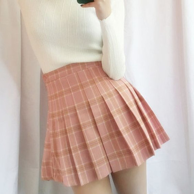 Cara Cola Self Design Women Pleated Pink Skirt