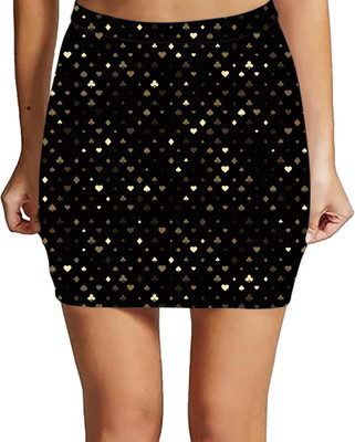 jovo Embellished Women Straight Multicolor Skirt