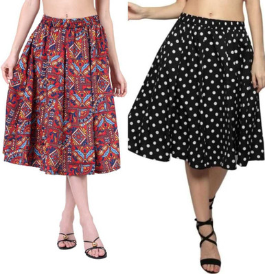 MAIYYAA COLLECTION Polka Print, Printed Women A-line Multicolor Skirt