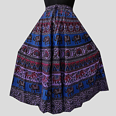 Mithitashu Printed Women Flared Multicolor Skirt