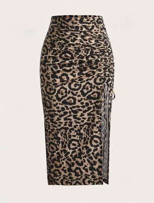jo jo creation Printed Women Pencil Brown Skirt