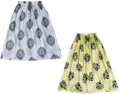 KAVYA Printed Girls A-line Multicolor Skirt