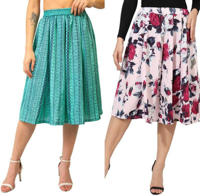 Manat Diva Printed Women A-line Multicolor Skirt
