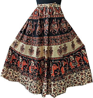jbmart Printed Women Flared Multicolor Skirt