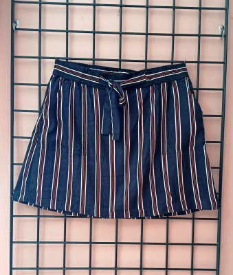 CARMINO CASULAS Striped Women Regular Blue Skirt