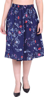 Manat Diva Floral Print Women A-line Multicolor Skirt