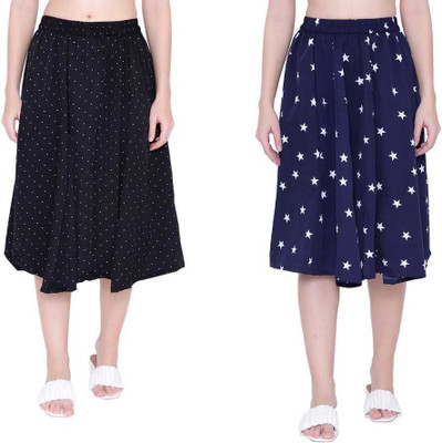 Manat Diva Polka Print Women A-line Multicolor Skirt