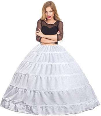 Kitty-Fashion Applique Women A-line White Skirt