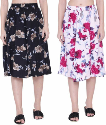 Manat Diva Printed Women A-line Multicolor Skirt