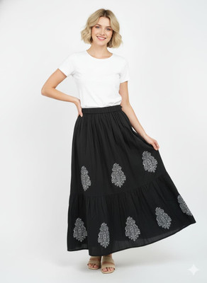 IHBP Floral Print Women Regular Brown Skirt