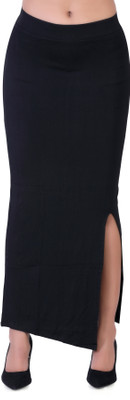 Laasa Sports Solid Women Straight Black Skirt