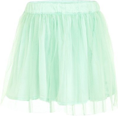 Band Box Solid Girls Regular Green Skirt