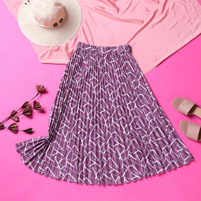 ZWERLON Abstract Women A-line Pink Skirt