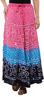 JABAMA Embellished Women Regular Multicolor Skirt