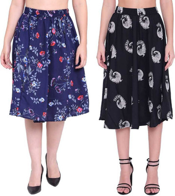 Manat Diva Printed Women A-line Multicolor Skirt