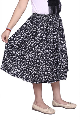 ANISHAN FASHION TRENDZ Solid Baby Girls A-line Black Skirt