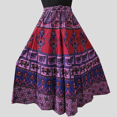 JWF Printed Women Flared Multicolor Skirt