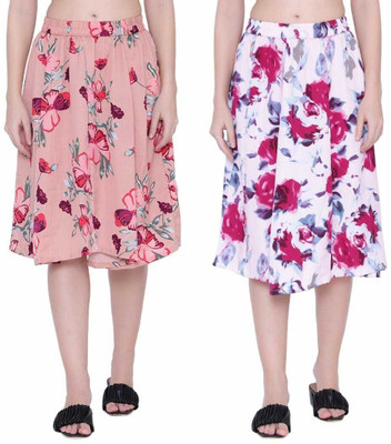 Manat Diva Printed Women A-line Multicolor Skirt