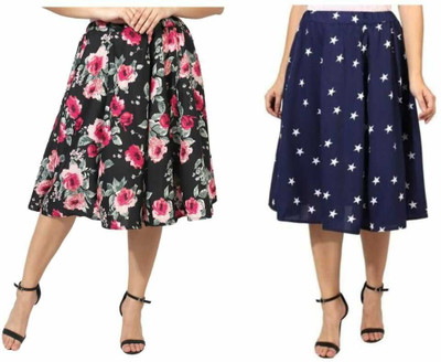 Manat Diva Printed Women A-line Multicolor Skirt
