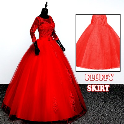 MGWCOLLECTION Solid Women Flared Red Skirt