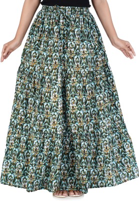 Kastoori Collection Printed Women Broomstick Multicolor Skirt