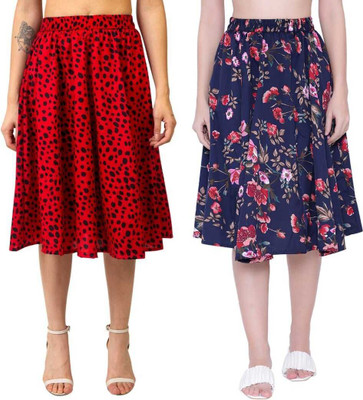 Manat Diva Printed, Floral Print Women A-line Multicolor Skirt