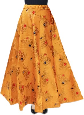 Enbloc Printed Women Flared Yellow Skirt