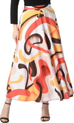 vagisha Printed Women Flared Multicolor Skirt