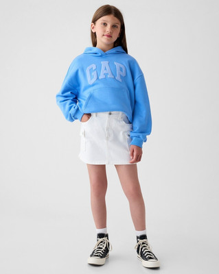 GAP Solid Girls A-line White Skirt