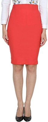 HRIKSHIKA FASHION Solid Women Pencil Pink Skirt