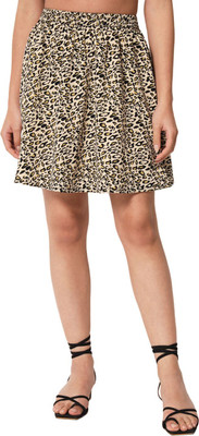 OTIRA Animal Print Women A-line Multicolor Skirt