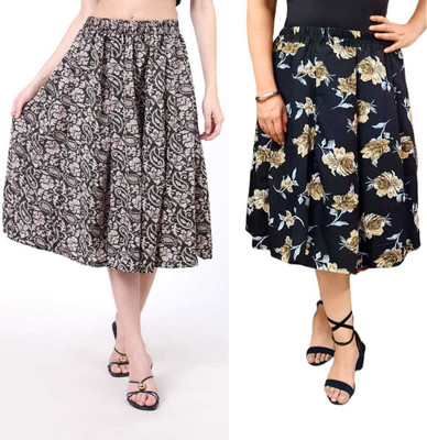 PRABHNOOR Printed Women A-line Multicolor Skirt