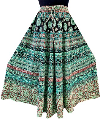 Retail Shopee Printed Women Flared Multicolor Skirt