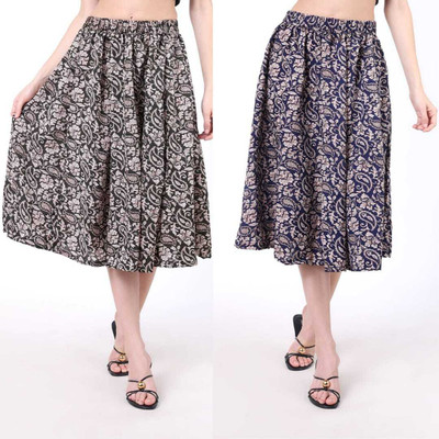 PRABHNOOR Printed Women A-line Multicolor Skirt