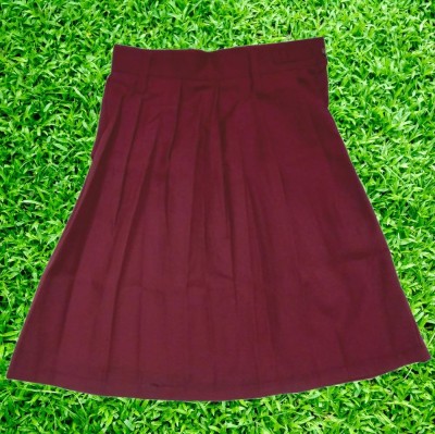 Abhima Fashion Solid Girls Regular Maroon Skirt