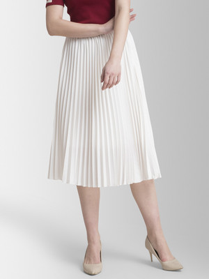 Fable Street Striped Women Flared White Skirt