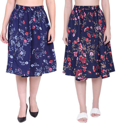 Manat Diva Printed Women A-line Multicolor Skirt