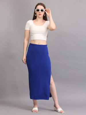 SWISHIN Solid Women A-line Blue Skirt