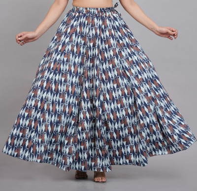 AARMAD Printed Women Flared Multicolor Skirt