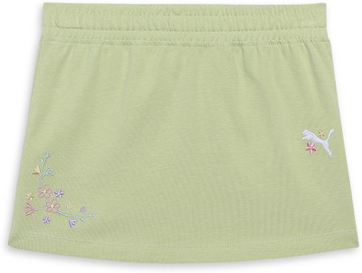 PUMA Embroidered Girls Regular Green Skirt