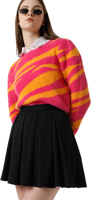 ONLY Solid Women A-line Black Skirt