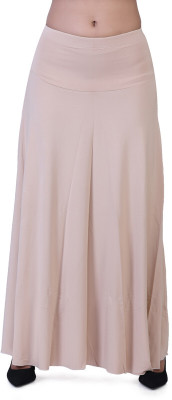 Laasa Sports Solid Women Regular Beige Skirt