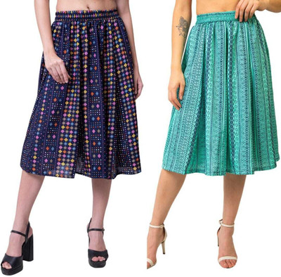 Manat Diva Printed Women A-line Multicolor Skirt