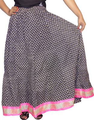 KheyaliBoutique Printed Women Gathered Multicolor Skirt