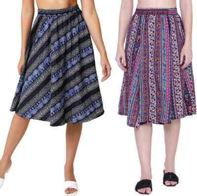 Manat Diva Printed Women A-line Multicolor Skirt