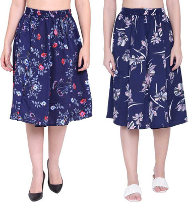 Manat Diva Printed Women A-line Multicolor Skirt